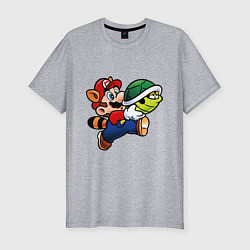 Футболка slim-fit MarioTurtles, цвет: меланж