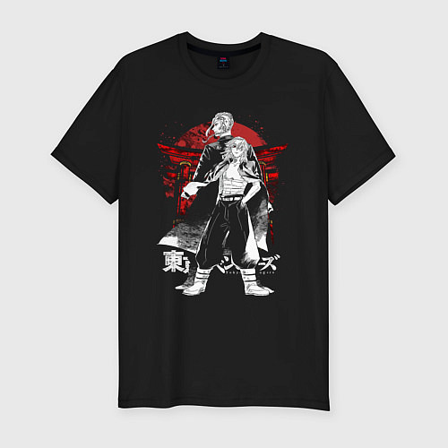 Мужская slim-футболка Майки и Дракен / Черный – фото 1