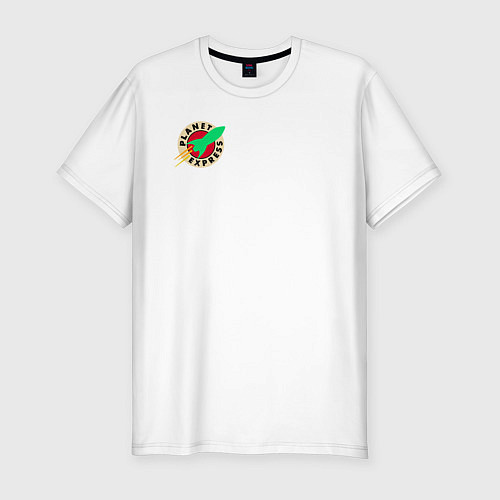Мужская slim-футболка Футурама - Межпланетный экспресс / Белый – фото 1