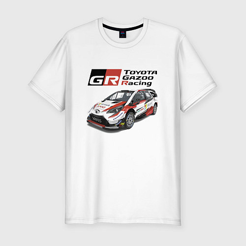 Мужская slim-футболка Toyota Yaris Racing Development / Белый – фото 1