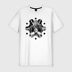 Мужская slim-футболка Перун, Славянский бог