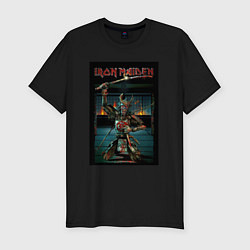 Мужская slim-футболка Iron Maiden Самурай