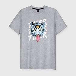 Футболка slim-fit A tiger with a third eye, цвет: меланж