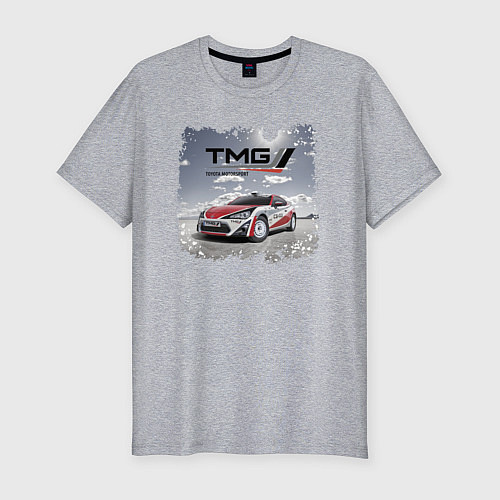 Мужская slim-футболка Toyota TMG Racing Team Germany / Меланж – фото 1