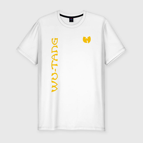 Мужская slim-футболка WU TANG CLAN LOGO YELLOW / Белый – фото 1