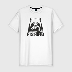 Мужская slim-футболка Русская рыбалка 4