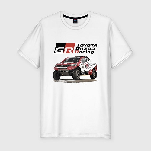 Мужская slim-футболка Toyota Gazoo Racing Team, Finland Motorsport / Белый – фото 1