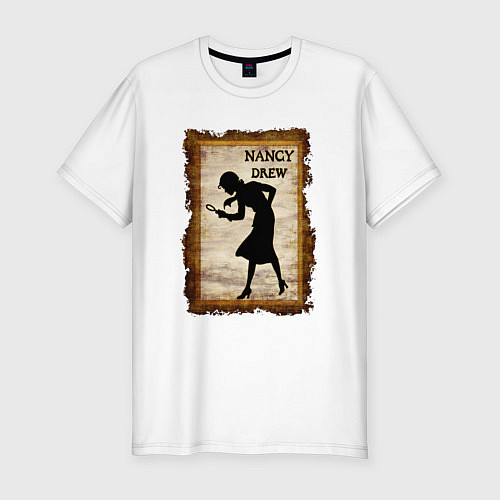 Мужская slim-футболка Нэнси Дрю Nancy Drew / Белый – фото 1