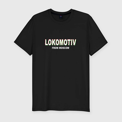 Мужская slim-футболка LOKOMOTIV from Moscow / Черный – фото 1