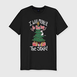Футболка slim-fit Cat on the tree, цвет: черный