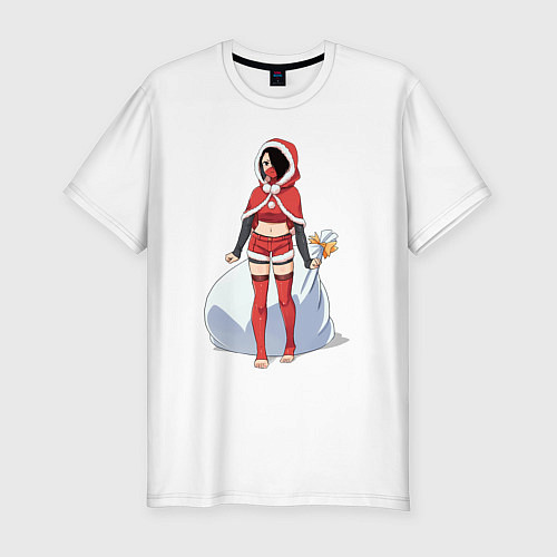 Мужская slim-футболка Christmas Girl / Белый – фото 1