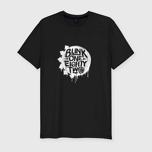 Мужская slim-футболка Blink 182, логотип / Черный – фото 1