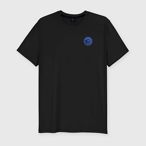Мужская slim-футболка Genshin Impact GIDRO USER / Черный – фото 1