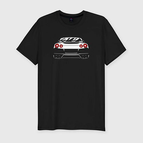 Мужская slim-футболка Nissan GT-R r35 / Черный – фото 1