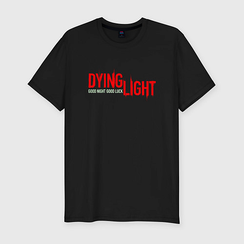 Мужская slim-футболка DYING LIGHT RED LOGO GNGL / Черный – фото 1