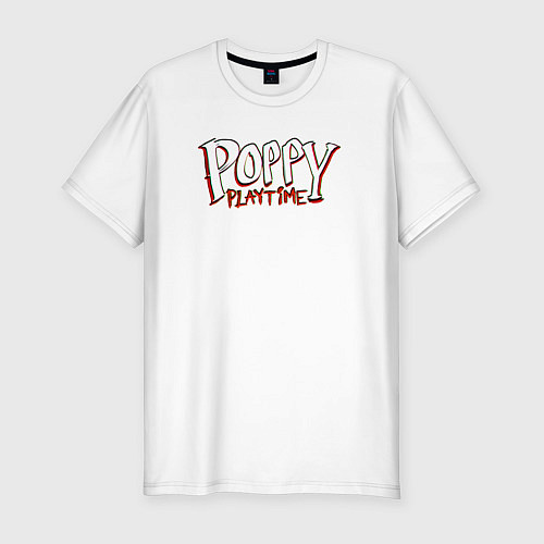 Мужская slim-футболка Poppy Playtime Logo / Белый – фото 1