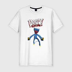 Футболка slim-fit Poppy Playtime: Monster Huggy, цвет: белый