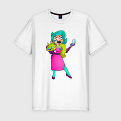 Футболка slim-fit Красотка Лола brawlstars, цвет: белый