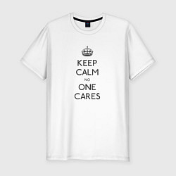 Мужская slim-футболка Keep Calm no one cares