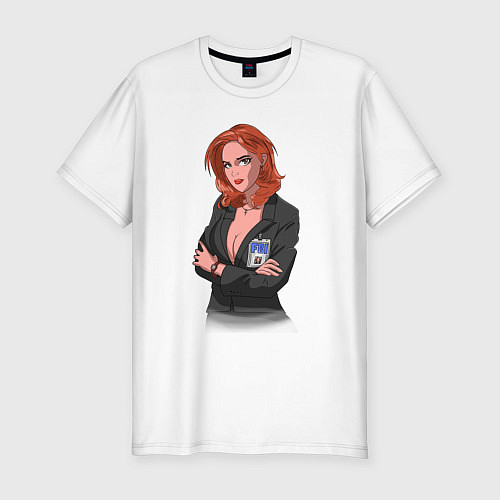 Мужская slim-футболка Dana Scully X-Files / Белый – фото 1