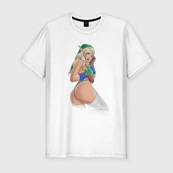 Мужская slim-футболка Link girl from Legen of Zelda