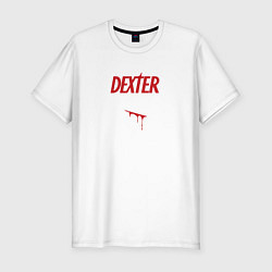 Футболка slim-fit Декстер порез кровь, цвет: белый