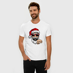 Футболка slim-fit Bad Santa xmas Плохой Санта, цвет: белый — фото 2