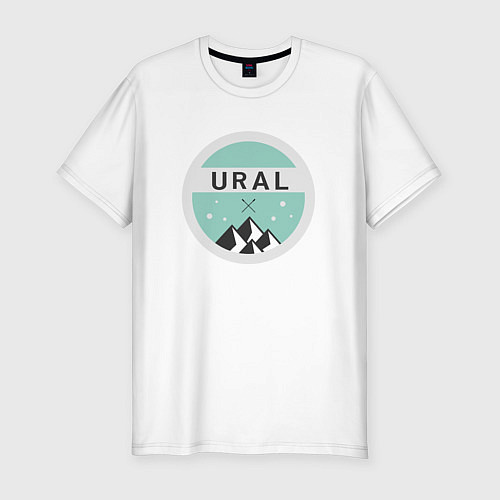 Мужская slim-футболка УРАЛ 01 / Белый – фото 1