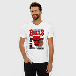 Футболка slim-fit Chicago Bulls NBA, цвет: белый — фото 2