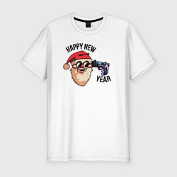 Мужская slim-футболка Санта FNF