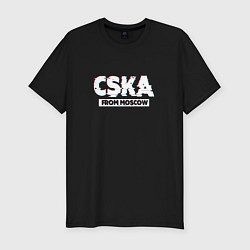 Футболка slim-fit ЦСКА CSKA Глитч, цвет: черный