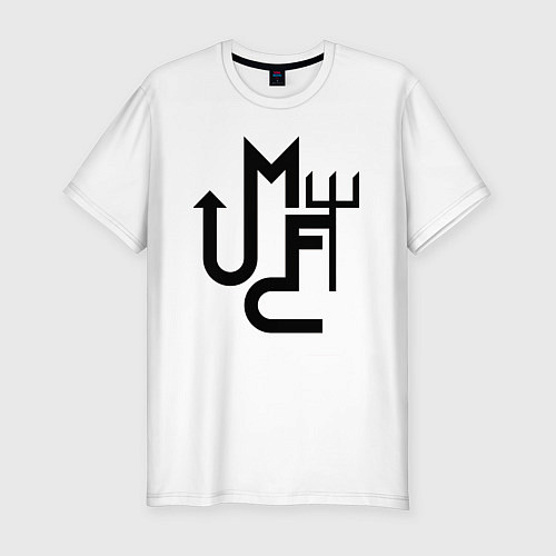 Мужская slim-футболка Манчестер Юнайтед минимализм / Белый – фото 1