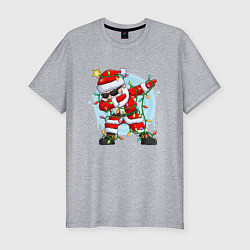 Футболка slim-fit DAB SANTA CLAUS В ГЕРЛЯНДЕ, цвет: меланж