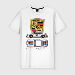 Футболка slim-fit Porsche 911 Carrera RSR - Daytona 24 Hours 1973 Mo, цвет: белый