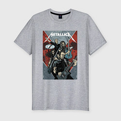 Футболка slim-fit Metallica - cool dudes!, цвет: меланж