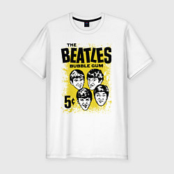 Мужская slim-футболка The Beatles bubble gum