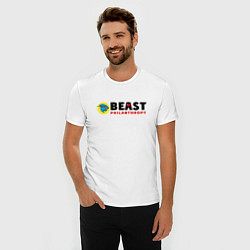 Футболка slim-fit Mr Beast Philanthropy, цвет: белый — фото 2