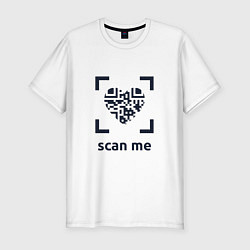 Футболка slim-fit Scan Me - Heart, цвет: белый