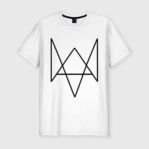 Мужская slim-футболка Watch Dogs / Белый – фото 1