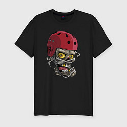 Футболка slim-fit Сrazy hockey player, цвет: черный