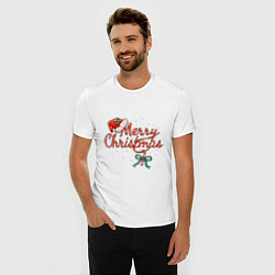 Футболка slim-fit Merry Christmas 2022, цвет: белый — фото 2