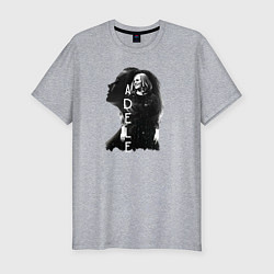 Мужская slim-футболка Профиль Adele