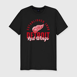 Футболка slim-fit Detroit Red Wings Детройт Ред Вингз, цвет: черный