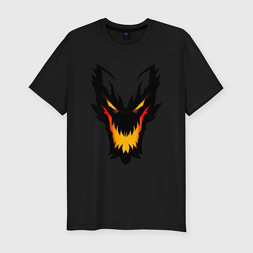Мужская slim-футболка ЛИЦО SHADOW FIEND DOTA2 / Черный – фото 1