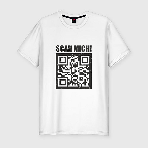 Мужская slim-футболка Scan Mich / Белый – фото 1