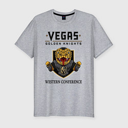 Мужская slim-футболка Vegas Golden Knights Вегас Золотые Рыцари