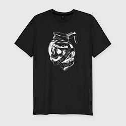 Мужская slim-футболка Смерть без кофеина 2