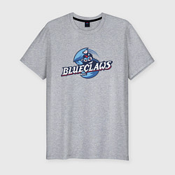 Мужская slim-футболка Jersey shore Blue claws - baseball team