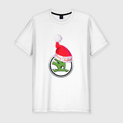 Мужская slim-футболка Skoda Merry Christmas