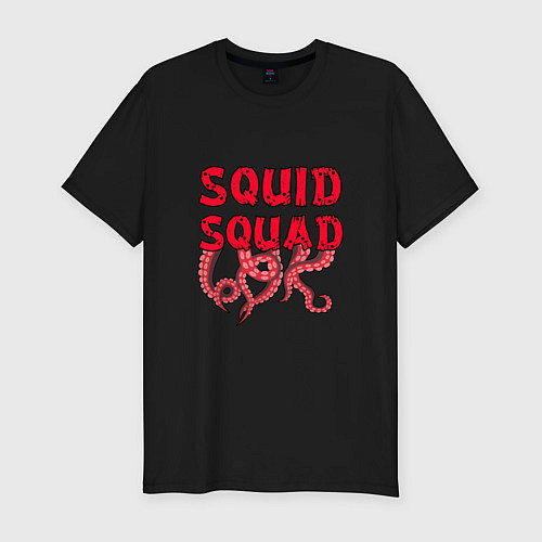 Мужская slim-футболка Squid Squad / Черный – фото 1